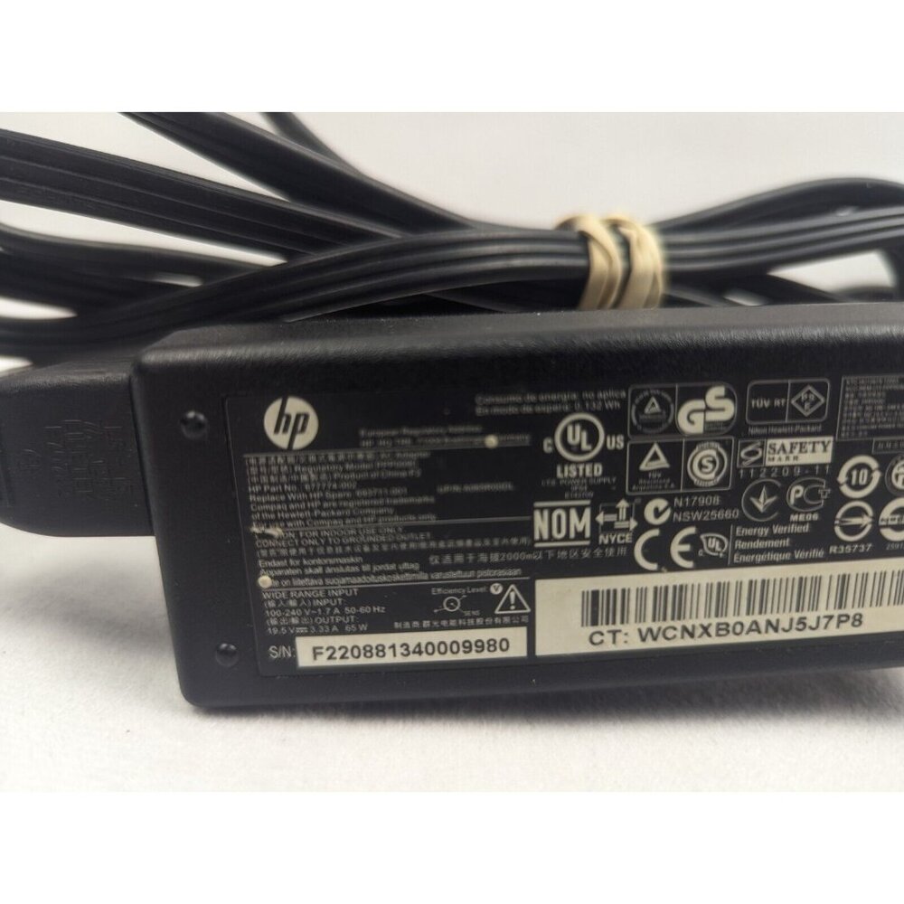 Genuine 65W HP‎ AC Power Adapter Charger 693711-001 677774-002 w/Cord